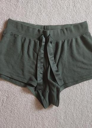 Шорты высокая посадка зеленый цвет хаки victoria’s secret оригинал