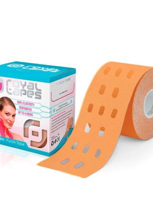 Перфорированный punch тейп для лица royal tapes face care - телесный