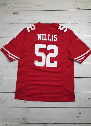 Чоловіча спортивна футболка джерсі для американського футболу nike nfl 49ers 52 willis jersey / найк нфл оригінал8 фото