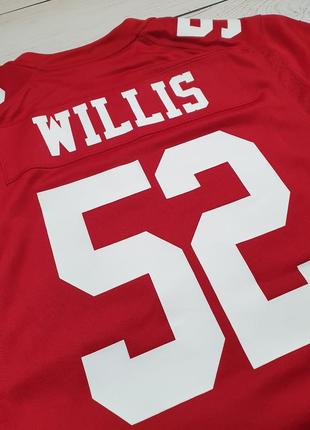 Мужская спортивная футболка джерси для американского футбола nike nfl 49ers 52 willis jersey / найк нфл оригинал9 фото