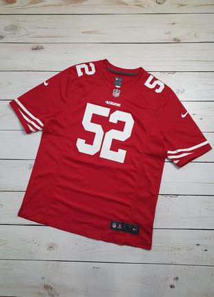 Чоловіча спортивна футболка джерсі для американського футболу nike nfl 49ers 52 willis jersey / найк нфл оригінал1 фото