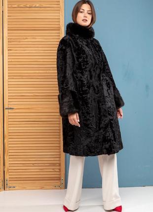 Шикарная шуба акция норка пальто каракульча италия новая модель