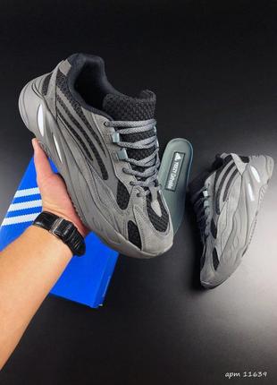 Мужские серые замшевые кроссовки adidas yeezy 700 🆕 адидас изи буст 7002 фото