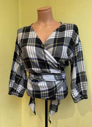 Рубашка в клетку укороченный хлопок