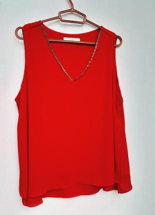 Блуза туника очень-очень красивая красная новая оверсайз супер батал от бренда george3 фото