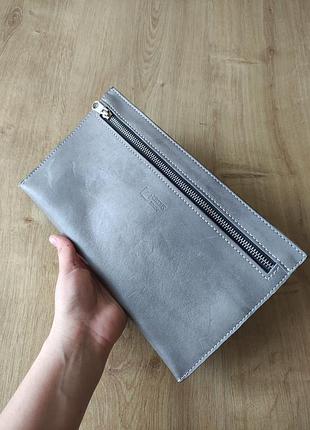 Шикарний фірмовий шкіряний клатч k.jacques saint tropez, франція.