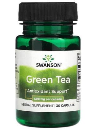 Зеленый чай 500 мг экстракт зеленого чая 30 капсул iherb swanson