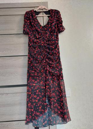 Платье миди trixie с цветочным принтом и рюшами lipsi(размер 14-16)7 фото