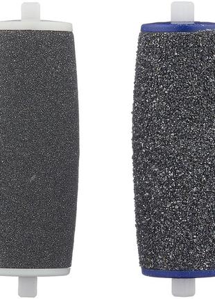 Насадки для электрической роликовой пилы экстражесткие scholl velvet smooth, комплект 2 шт черные, 3-56
