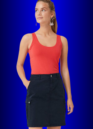 Юбка-мини мини-юбка юбка мини карго с карманами чёрная базовая спортивная классическая размер 44 42