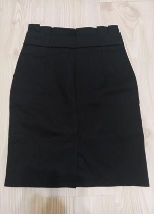 Юбка-миди юбка миди с присобраной талией с поясом в сборку классическая чёрная юбочка на девочку 106 фото