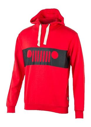 Мужское худи jeep hooded sweatshirt grille print красный xl (o102565-r699 xl)