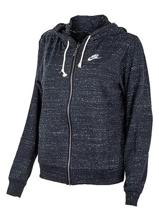 Жіноча толстовка nike w nsw gym vntg easy fz hoodie чорний xs (dm6386-010 xs)