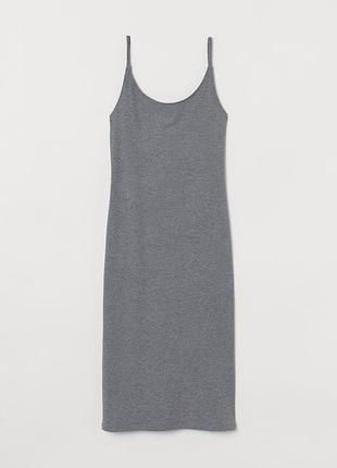 Стильне плаття h&m, обтягуюче в рубчик, р. s-m, сукня, обтягивающее минималистическое платье