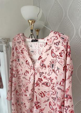 Нежная розовая блуза в цветочном принте в размере xs от бренда tally weijl2 фото