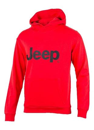 Мужское худи jeep hooded sweatshirt красный m (o102566-r699 m)