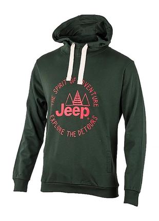 Мужское худи jeep hooded sweatshirt the spirit of adventure хаки l (o102567-e848 l)