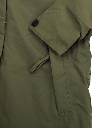 Женская куртка helly hansen w mono material ins rain coat хаки m (53652-431 m)4 фото