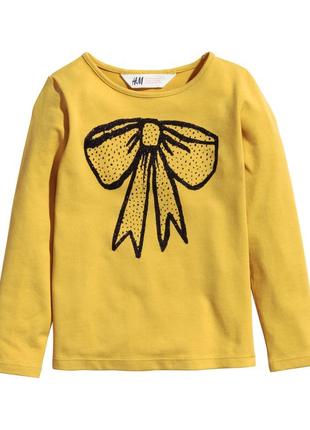 Новий бавовняний лонгслів h&m, 4-6 років, 110-116 см
