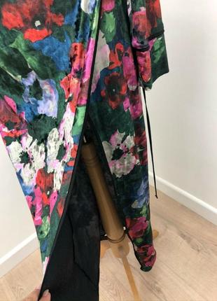 Платье на запах, велюровое от zara, кафтан, накидка кимоно5 фото