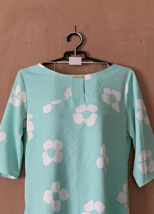 Блуза нежная с рукавчиками в цветы размер s3 фото