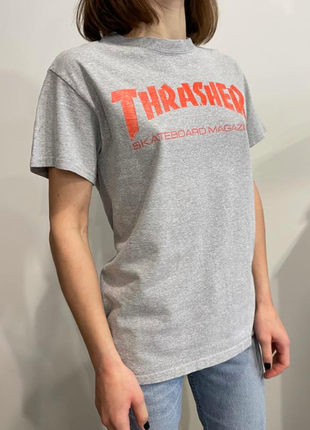Thrasher оригинальная футболка хлопковая с логотипом3 фото