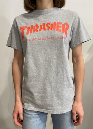 Thrasher оригинальная футболка хлопковая с логотипом1 фото