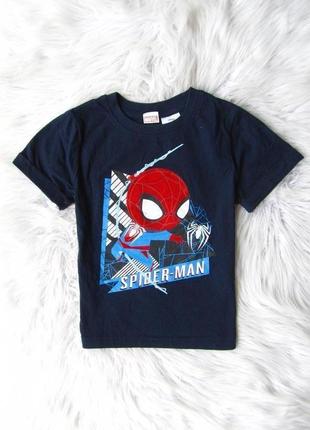 Синяя хлопковая футболка человек паук spiderman marvel