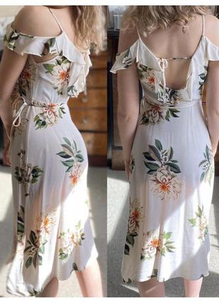 Сукня літня з квітами плаття на запах3 фото