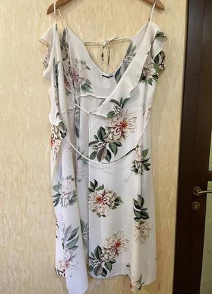 Сукня літня з квітами плаття на запах4 фото