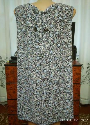 Блузка в квітковий принт 18 р2 фото