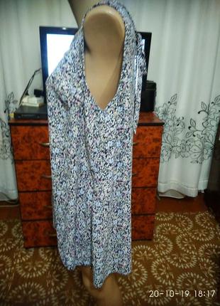 Блузка в квітковий принт 18 р4 фото