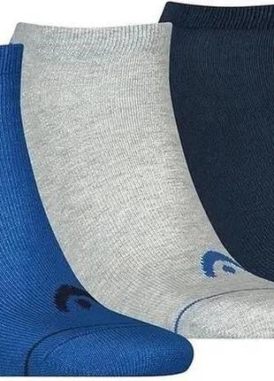 Носки head sneaker 3ppk unisex синий, серый, темно-синий 35-38 (761010001-001 35-38)