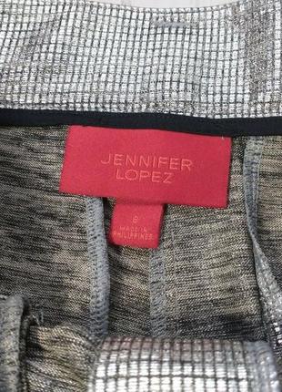 Брюки jennifer lopez metallic silver femme utility с высокой талией большой размер 16 (xxl)9 фото