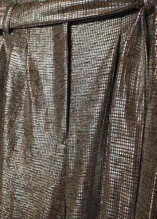Брюки jennifer lopez metallic silver femme utility с высокой талией большой размер 16 (xxl)7 фото