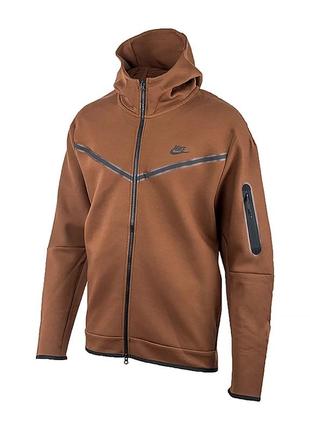 Мужская толстовка nike flc hoodie fz wr коричневый 2xl (cu4489-259 2xl)