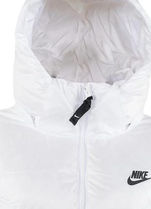 Женская куртка nike w nsw tf city hd parka белый xl (dh4081-100 xl)3 фото