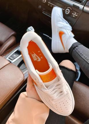 Nike air force 1 low jewel white orange3 фото