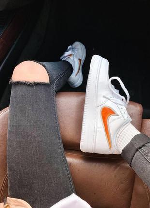 Nike air force 1 low jewel white orange5 фото