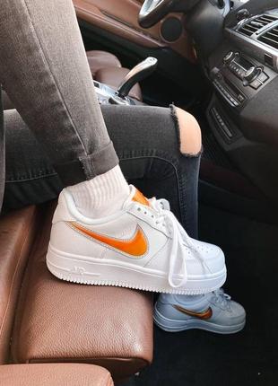 Nike air force 1 low jewel white orange4 фото