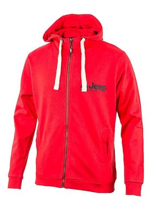 Мужская толстовка jeep hooded sweatshirt full zip the spirit of adventure красный m (o102570-r699 m)