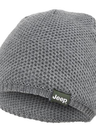 Мужская шапка jeep tricot hat j22w серый one size (o102599-g557)
