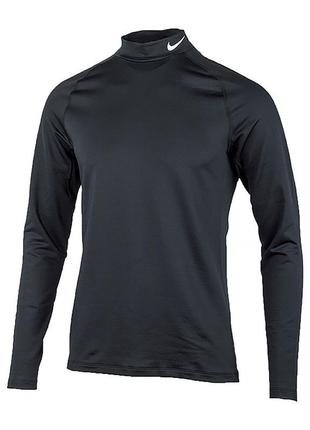 Чоловічий лонгслів nike top warm ls mock чорний m (dq6607-010)