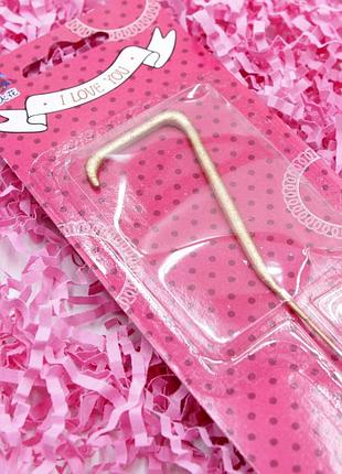 Цифра бенгальская на торт 7, бенгальская свеча, топпер для декора цифра 7, праздничный бенгальский огонь