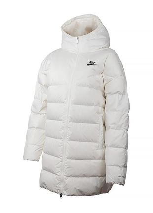 Женская куртка nike w nsw sf dwn wr parka белый xl (dq6873-133)1 фото