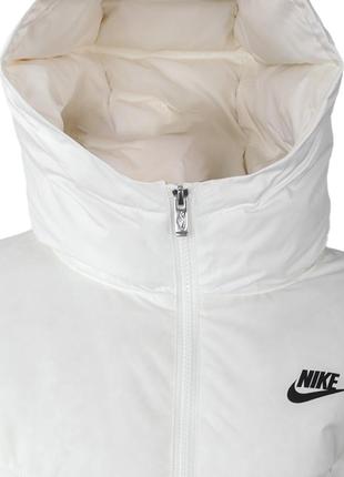 Женская куртка nike w nsw sf dwn wr parka белый xl (dq6873-133)3 фото