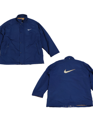 Nike vintage вінтажна нейлонова куртка синя з великим логотипом оригінал