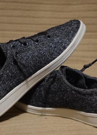 Комфортные  кроссовки из натуральной шерсти меланжевого серого цвета skechers wash-a-wools  37 р.