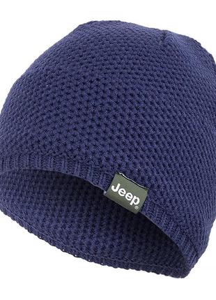 Мужская шапка jeep tricot hat j22w синий one size (o102599-a184)