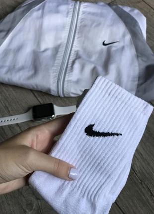 Носки белые nike, носки найк, 100% коттон, спортивные, женские, мужские, от 36 до 45 размера